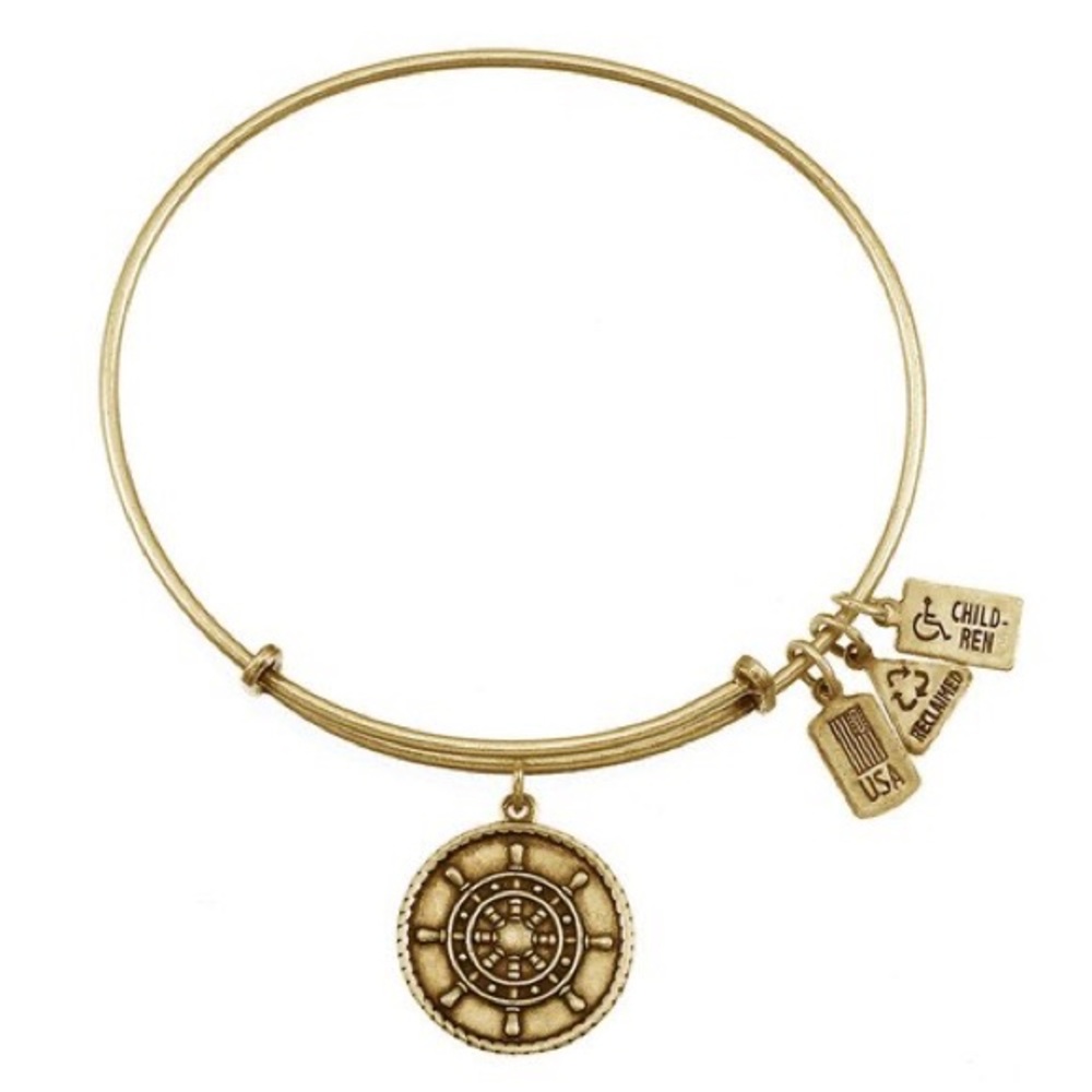 Ship’s Wheel Bangle Charm Bracelet